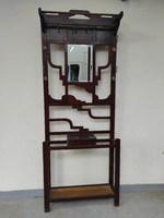 Antique art deco bauhaus wooden mirror clothes hanger hall wall hall wall 706 6831