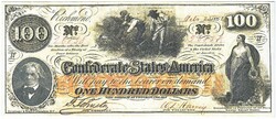 Confederate States $100 1862 Replica