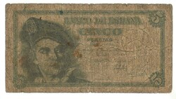 5 peseta 1948 Spanyolország 1.