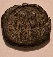 JUSTIN II. i.sz. 565-578. AE FÉL FOLLIS.  Bizánci gyűjtemény