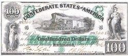 Confederate States $100 1861 Replica