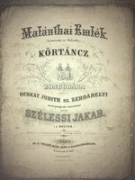Antique sheet music!/1800s/ souvenir from Malánthai. Circle dance for piano composed by Jakab Łętsi. Vienna
