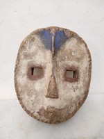 Antik afrikai fa maszk Lega népcsopoprt Kongó africká maska 43 Le dob 47 6737