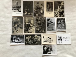 15 old mixed mini postcards, greeting cards -4.