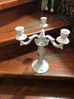 Hollóháza porcelain candle holder, Erika pattern, height 30 cm. 3 branches