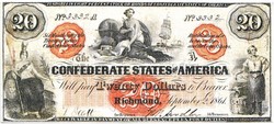 Confederate States $20 1861 Replica