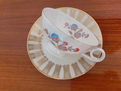 Vintage régi porcelán virágos csésze