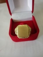 Férfi pecsétgyűrű, 14K öntött, tömör arany 18,6 gramm M.:72 21.500/gramm