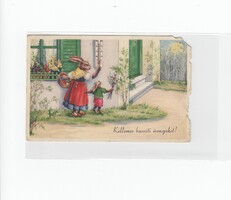Húsvéti képeslap nyuszis "Egér rágta"