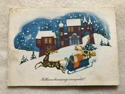 Régi rajzos Karácsonyi  képeslap   -   B. Lazetzky Stella  rajz                -4.