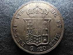 Két Szicília Királysága II. Ferdinánd (1830-1859) .833 ezüst 120 grana 1856 (id68957)