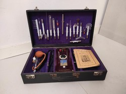 Antik orvosi eszköz 1938 doktor patika eszköz dobozában gyógyítás 124 6687