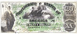 Confederate States $20 1861 Replica