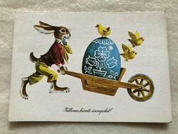 Easter postcard with old drawings - drawing by Tibor Gönczi -4.