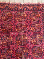 Antique hand-knotted Turkmen carpet