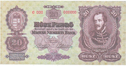 Magyarország 20 pengő TERVEZET 1929 UNC