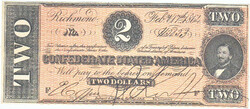 Confederate States $2 1864 Replica