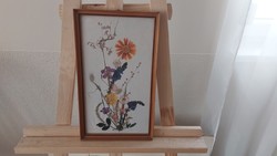 (K) glued still life picture with 19x34 cm frame