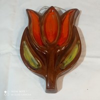 Retró kerámia falikép tulipán