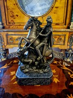 Sárkányölő Szent György - Bronz szobor