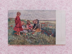 Old postcard Hungarian art postcard v. Dely a.: In the field