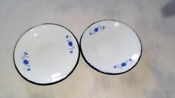 A pair of enameled floral dollhouse small plates from the fifties 27.