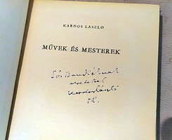 Kardos László: Művek és mesterek (Magvető Könyvkiadó, 1958) DEDIKÁLT   900 pld