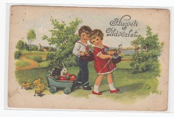 Easter postcard with children's bunny 1936