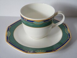 Art deco stílusú Savona Hutschenreuther Bone China porcelán kávéscsésze aljjal