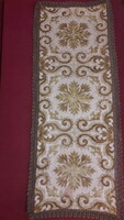 Antique gobelines velvet tablecloth (m3439)