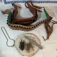 Hunting weapon cleaning tools, belt, magazine