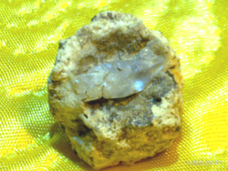 Baby herkimer diamond geode rock crystal gemstone in mother rock