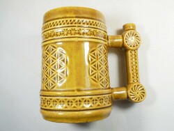 Glazed ceramic jug, made in Romania