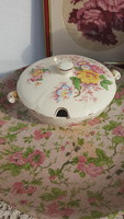 Antique English sauce bowl with lid