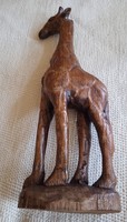 Handmade wooden giraffe from South Africa