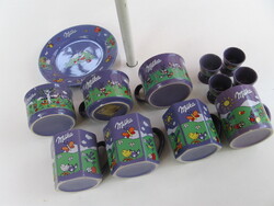 Lila milka Easter ceramic mugs, egg holders, plates by piece