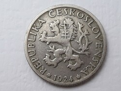Csehszlovákia 1 Korona 1924 érme - Cseh 1 Kr 1924 külföldi pénzérme