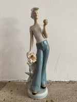 Royal dux porcelain retro female figure