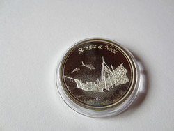 St.Kitts and Nevis 1oz Silver Coin Rare 2021 0.999ag