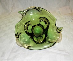 Beautiful big Czech. Glass bowl - table centerpiece, offering