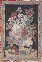 Virágcsendéletes falikárpit, gobelin kép (L3459)