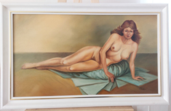 (K) Szepesi Andor gyönyörű akt festménye  80x50 cm kerettel