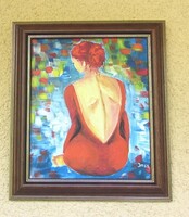 B.Tóth iris-abstract painting with frame