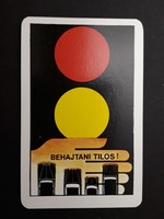 Kártyanaptár 1975 - BEHAJTANI TILOS felirattal - Retró Naptár