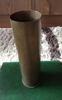 I. Világháború korából származó réz váza Berndorf réz lőszerhüvely lövegváza