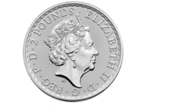 Britannia 2023 1 oz silver coin bunc ii. With Queen Elizabeth