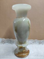 Gyönyörű rozsdabarna gyöngyház színű márvány hatású ónix váza