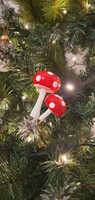 Karácsonyfadísz- üveg retro gombák