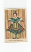 Húsvéti képeslap postatiszta "Sárközi lány üveges tánca"