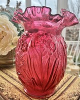 Szecessziós üveg váza